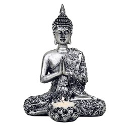 Statua di buddha argento