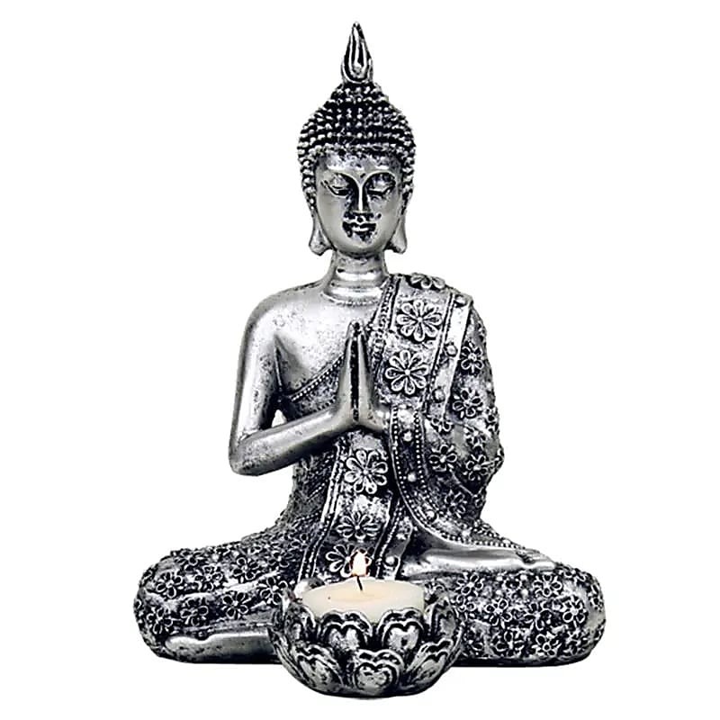 Statua di buddha argento